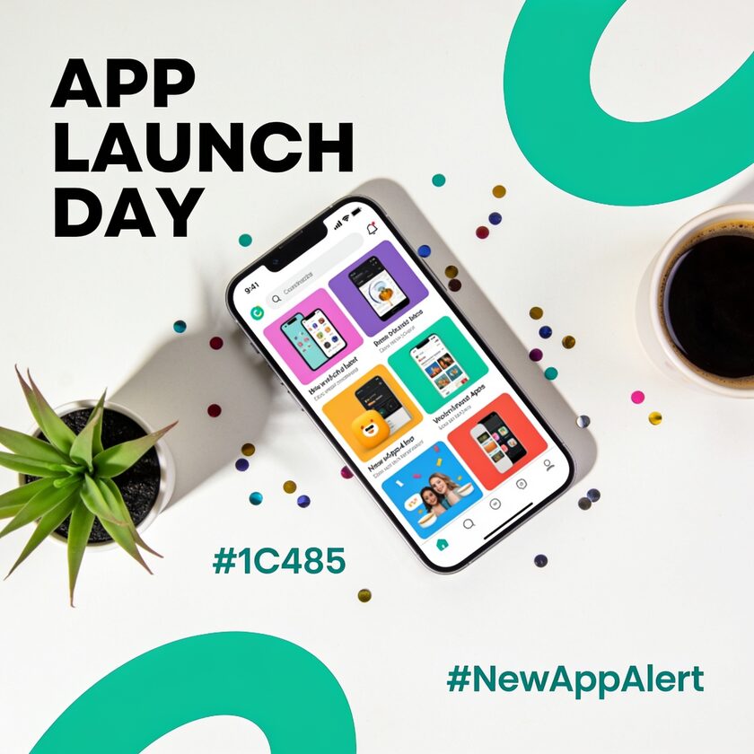 Launch-day social post - AI-generated visual