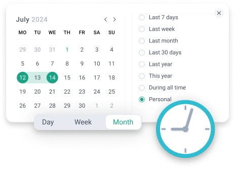 Выбор диапазона времени