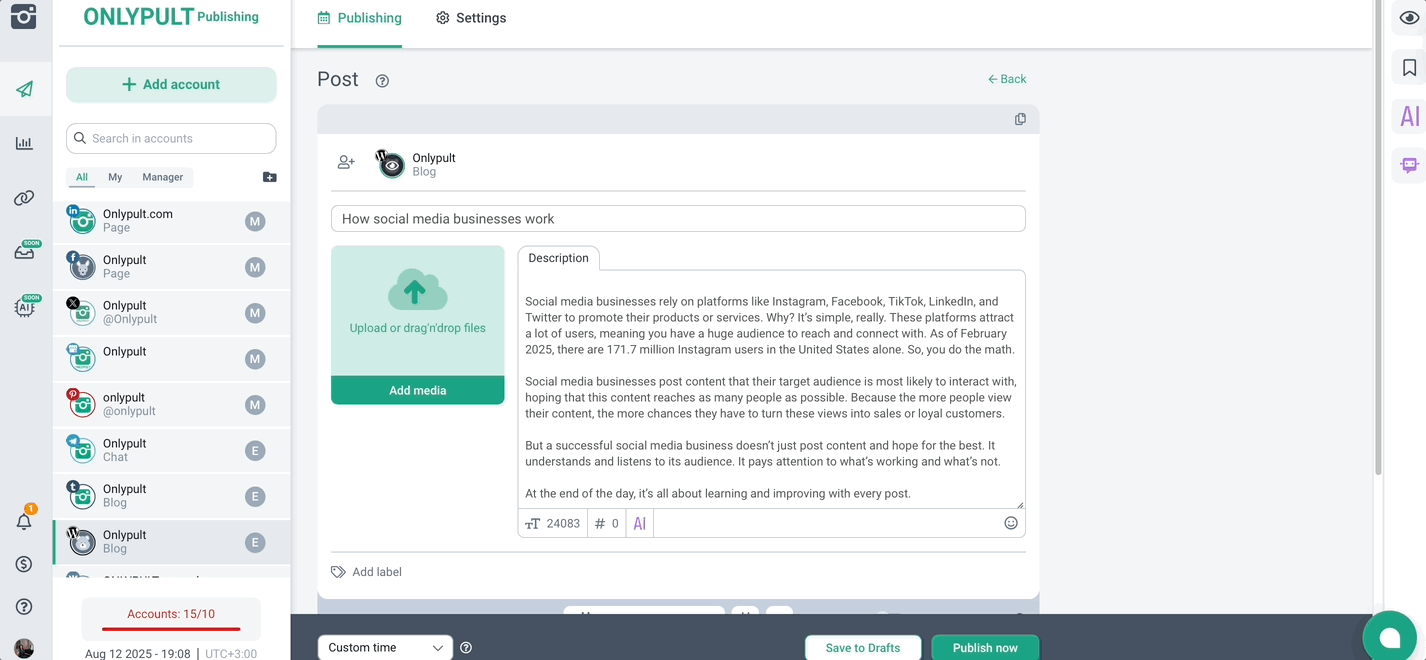 WordPress: publicaciones sin imágenes