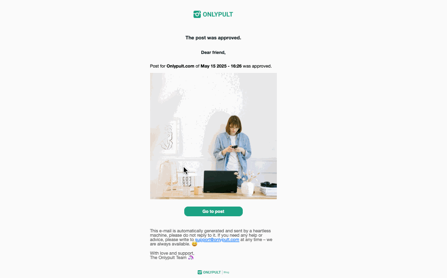 Via email