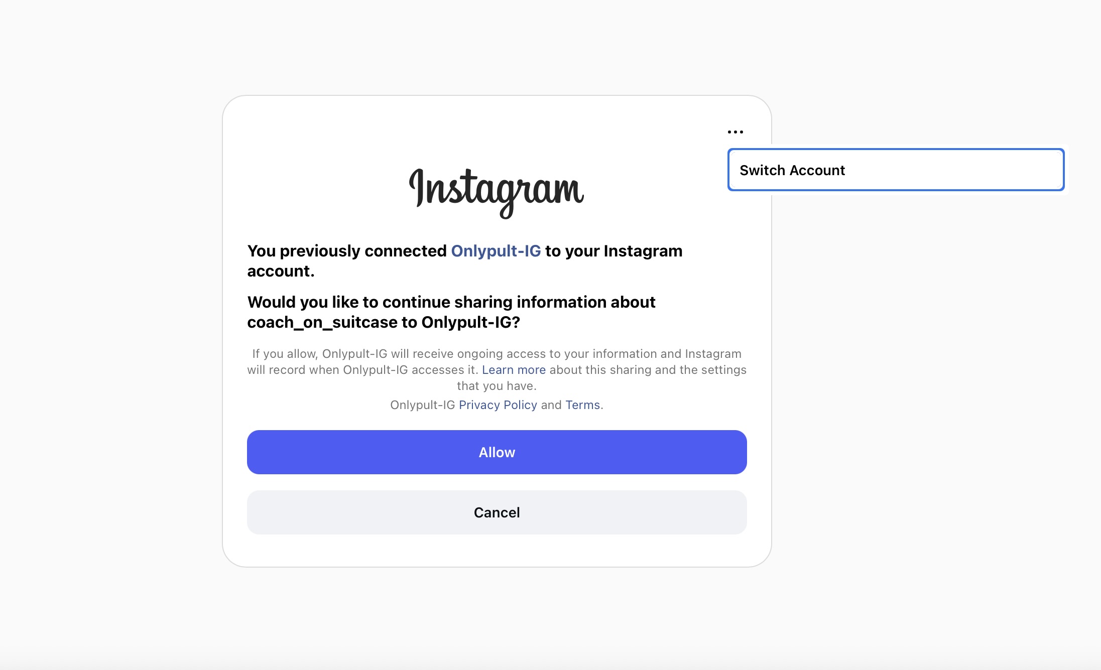 Переключение с одного аккаунта на другой
