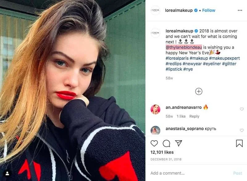 example from L’Oreal uses social listening